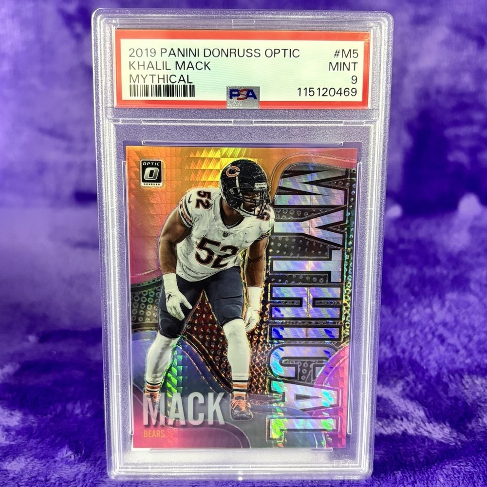 Khalil Mack  🔥 2019 PANINI DONRUSS OPTIC MYTHICAL - CASE HIT SSP 💎 PSA 9